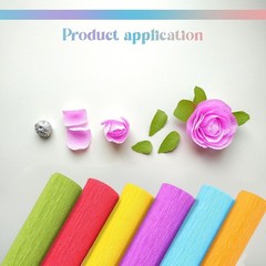 Crepe Paper Flower DIY Kit 6 Rolls & 50 Floral Wire Set Rainbow Wedding Birthday