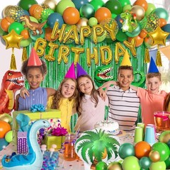 Cumpleaños De Dinosaurio Globos Decoracion 125 Piezas Para Niños 3 4 5 Años Set