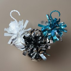 Set of 8 Balloon Weights Turquoise Teal Blue Black White Party CenterpieceAnchor