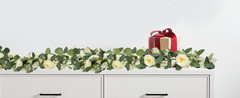 2 Pcs Pink 6.6Ft Artificial Eucalyptus Flower Garland with Fake Rose Flower Vine