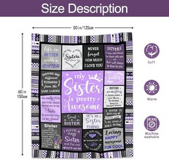 Lightweight and Breathable Sister Gift Blanket 60″ x 50″ – Ideal for All Seasons
