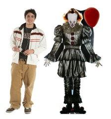Pennywise Balloon Pennywise Balloon Clown OUTDOOR Stand Up Lifesize Cardboard Cu