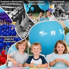 Light Blue Balloons 9pcs 36 Inch Extra Large Big Jumbo Giant Baby Sky Aqua Bl…