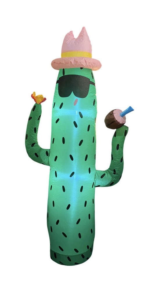 Inflatable Cactus Coconut Hat Sunglasses Summer Party Decor Light Up LED