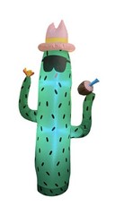 Inflatable Cactus Coconut Hat Sunglasses Summer Party Decor Light Up LED