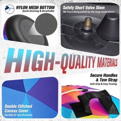River Tube, 48» Heavy Duty Rubber River Float Tube with Commercial Grade Inn…