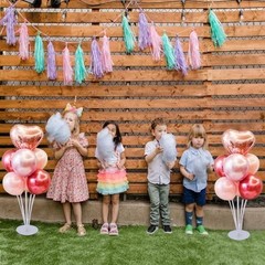 8 Set Balloon Stand Kit – Table Centerpiece Sticks & Bases for Party Decor, Birt