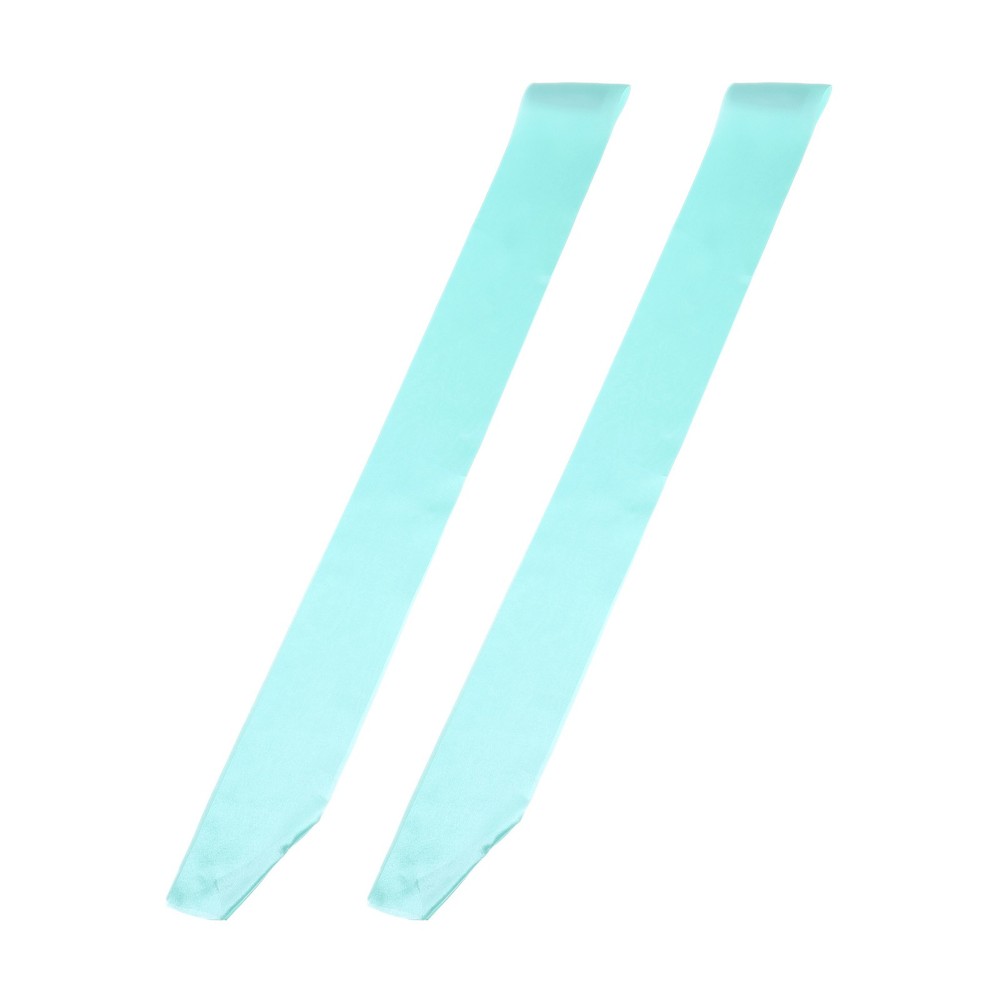 2Pcs 63″x4″ Blank Satin Sash DIY Plain Sash Prom Queen Sashes Lake Blue