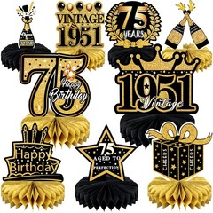 9 Pcs 75Th Birthday Decoration 75 Birthday Party Decorations for Men Women 75 Ye