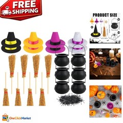 Enchanting 72-Piece Witch Party Kit: Cauldrons, Hats & Spiders for Halloween