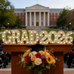 Grad 2026 Light up Sign LED Marquee Letters Graduation Decor Lighted Wooden Sign
