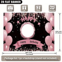 1pc 2D Personalized Custom Name Age Number Birthday Banner Indoor Outdoor Party❀