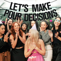 Let’S Make Pour Decision Banner, Girl’S Night, Wine Party Banner, Bachelorette P