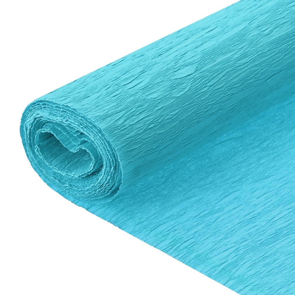 2 Pack Lake Blue 20 In x 7.9ft Wide Crepe Paper Roll Streamers Party Crafts
