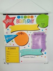 Happy Birthday Milestone Scroll Sign Any Age / 19″in X 24″in