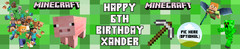 MINE BIRTHDAY BANNER CUSTOM PERSONALIZED DECOR NAME PARTY PHOTO CRAFT
