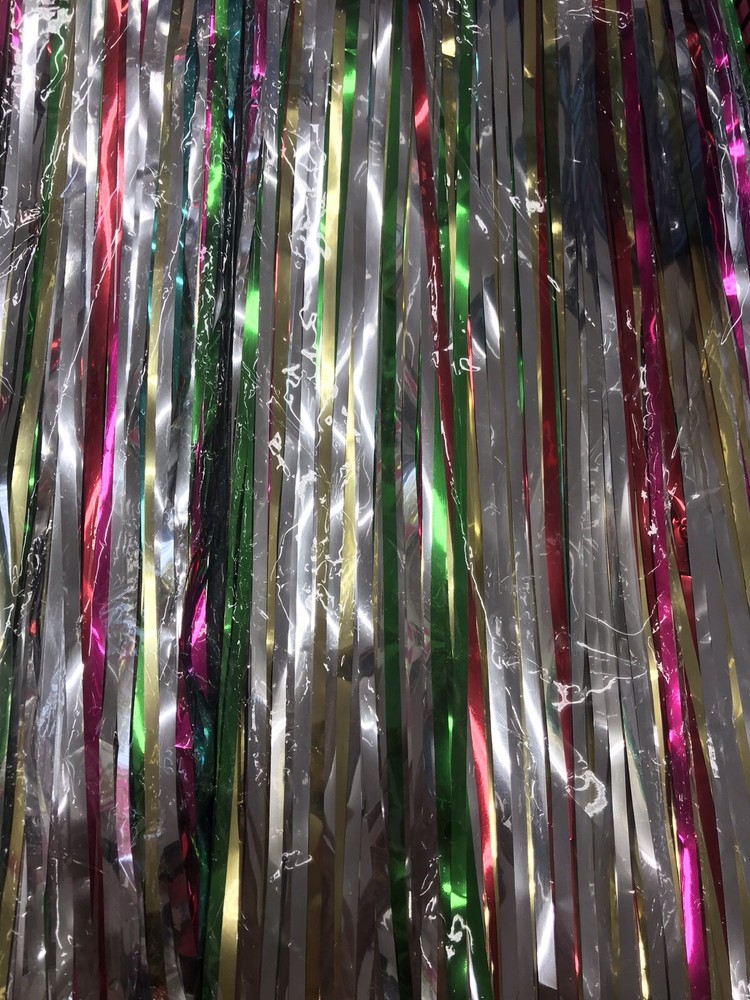 Metallic Fringe Table Skirt Party Decoration 29 in. x 14ft. Multi Colored