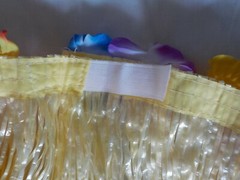 HAWAIIAN LUAU TABLE SKIRT 9 FT X 28 IN HAWAIIAN HIBISCUS BLONDE GRASS SKIRT NIOP