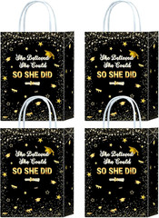 16 Pieces She Believed She Could so She Did Graduation Goodie Bags,White and Gol