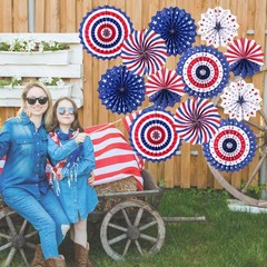 4th of July Patriotic Decorations – 12Pcs 15.7 inch/ 40 cm, Red, White, Blue