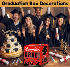 Graduation Decorations 2026 Grad Card Box for Gift Graduation Party Favors Decor