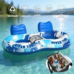 Best JOSEN Inflatable River Tube Float – 2 Person Heavy Duty Float Pool Floats