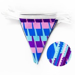 32Ft Video Games Party Decorations Purple Pink Blue Theme Fabric Banner Llama