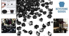 150PCS Black Acrylic Fake Ice Rocks – Vase Fillers & Table Decor