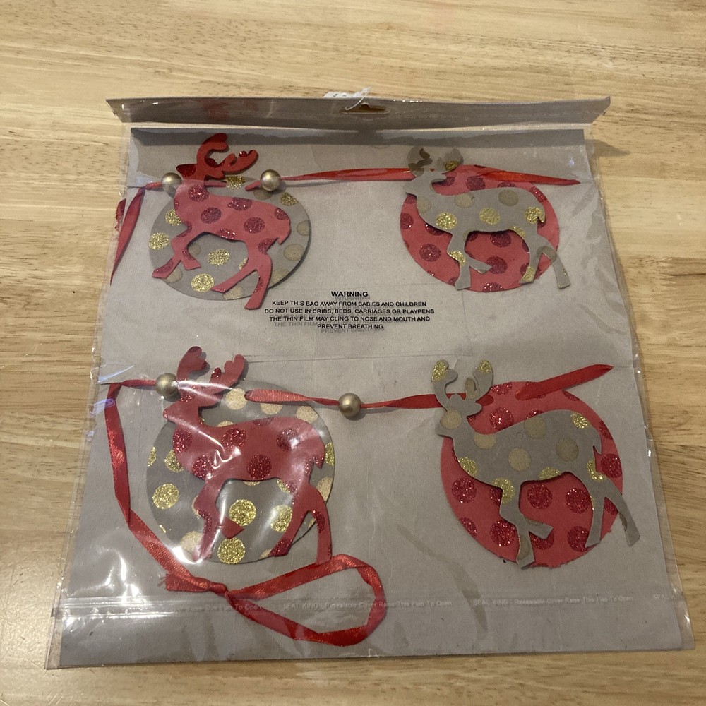 Reindeer Bunting – Festive Christmas Decoration – 1.5m