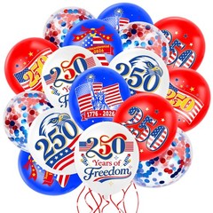 32Pcs 250th Anniversary Party Balloons 4th of July Decorations 2026, Blue Red…