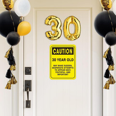 30Th Birthday Decorations – 9 PCS 30 Birthday Decor for 30 Years Old Wall Party