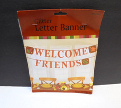 Amscan Welcome Friends Fall Leaves Thanksgiving Party Banner 12 ft.