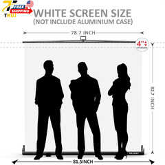 Large Collapsible White Backdrop Screen for Photography and Video Conferencing