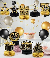 9 Pcs 75Th Birthday Decoration 75 Birthday Party Decorations for Men Women 75 Ye