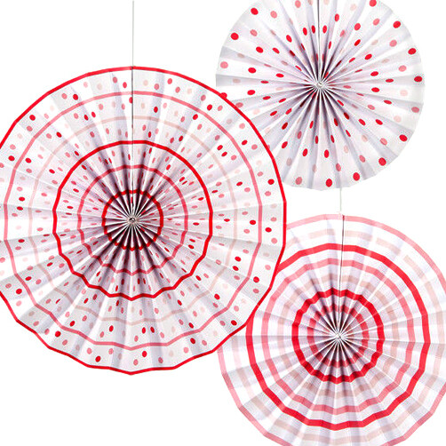 PINWHEEL PARTY FAN HANGING Rainbow Rosettes Birthday Christmas Decoration Hanger