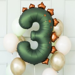 Dinosaur Number 3 Balloon 36 Inch Three Rex Balloons 3 Years Old Birthday Dec…