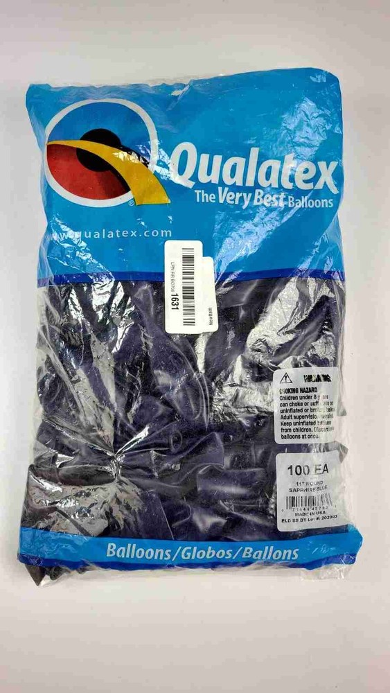 Qualatex 11″ Round Sapphire Blue Balloons – 100 Count