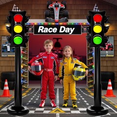 2Pcs 59Inch Jumbo PVC Stop Light Balloons Inflatable Traffic Light Balloons Race