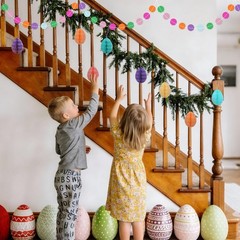 AhfuLife Easter Decorations Set, Happy Bunny Decoration Set
