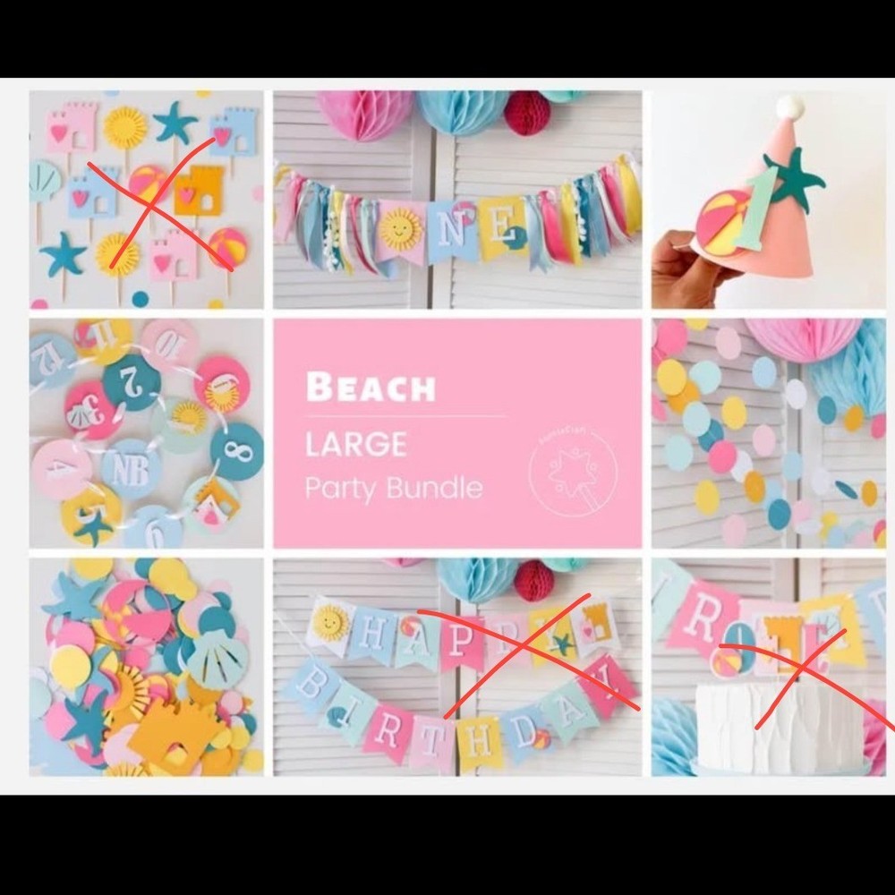 1st Birthday Beach Ball Party Bundle