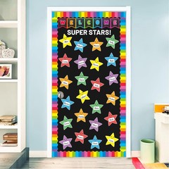 36 PCS Colorful Star Cutouts Student Bulletin Board Decorations Name Tags