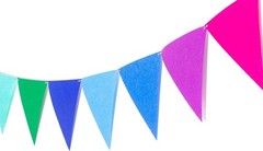 Pre-Assembled Rainbow Banner Buntings, Felt Fabric Pennant Banner Multicolor …