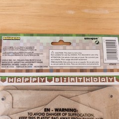 NEW Minecraft Birthday Banner «Happy Birthday» Over 7 Feet Long!