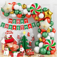 5Pcs Christmas Balloon Set – 18IN Star and Round Festive Foil Balloons, Suita…