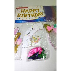 Unicorn Party Supplies Balloons Banners Photo Props Headband Cupcake Wrappers