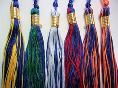 2025 2026 GRADUATION TASSEL & YEAR CHARM, 1 & 2 TONE, RED WHITE BLUE, RAINBOW