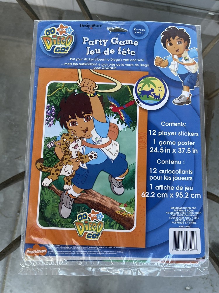 Go Diego Go Nick Jr Party Game Poster And 12 Stickers Over 3 Feet
