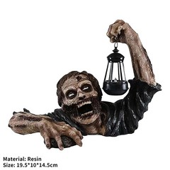 Ground Breaking Zombie Skeleton Prop Lantern Halloween Party Garden DecorationJQ