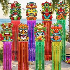 12 Pcs Hawaiian Luau Party 22 x 95 cm (8.1212 x 37.4 inches), Multicolor