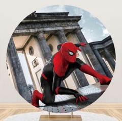Round Popular Character Spider-Man Backdrop Cover Birthday Photo Background Prop